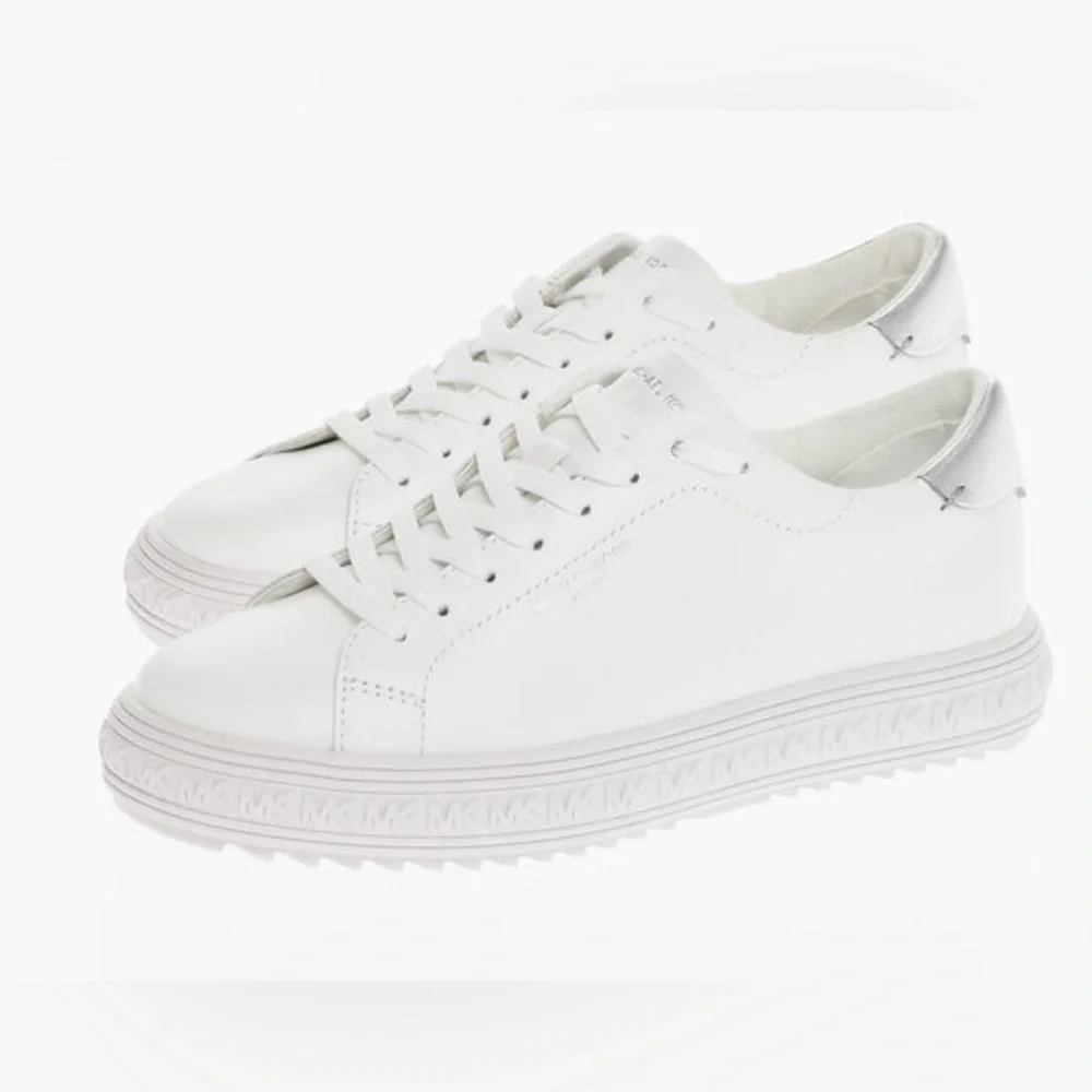 Michael Kors Sneakers Leather EUC Sz 6 White - Picture 6 of 12